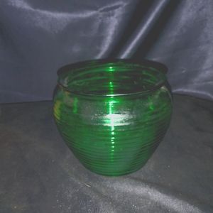 Beautiful Vintage Colander  green glass